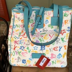 Dooney &bourke multicolored tote bag